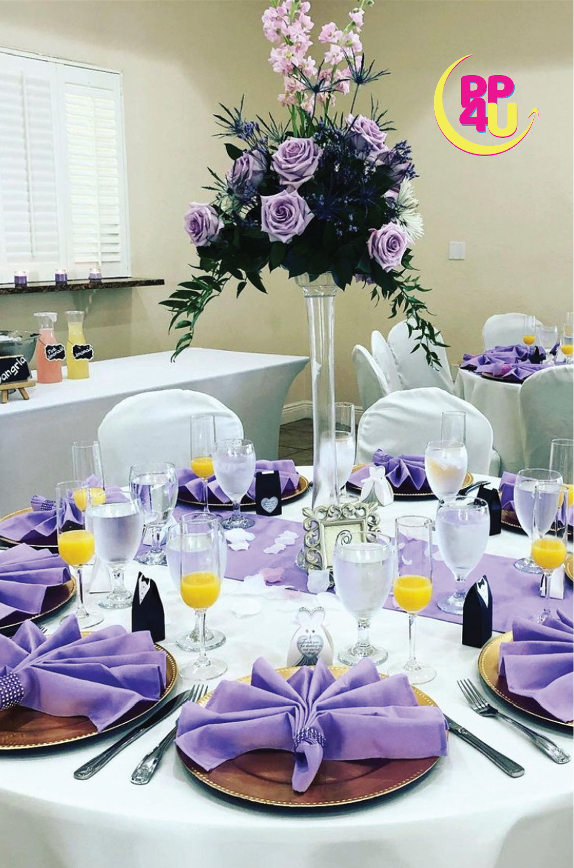 Mesa Purpura Decorada